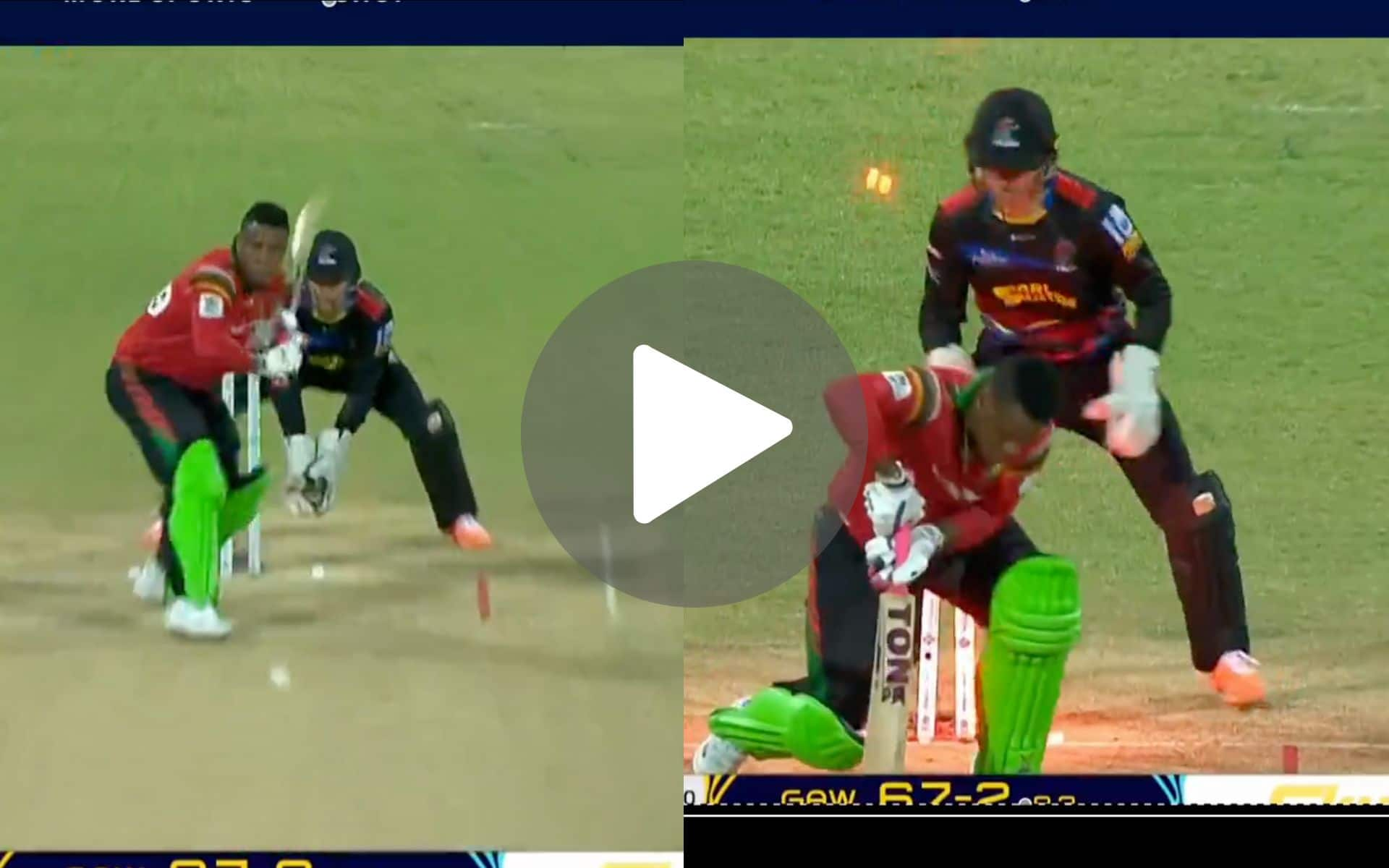 [Watch] Imad Wasim Gets Through The Defence Of Shimron Hetmyer With A Change In Pace In CPL 2024